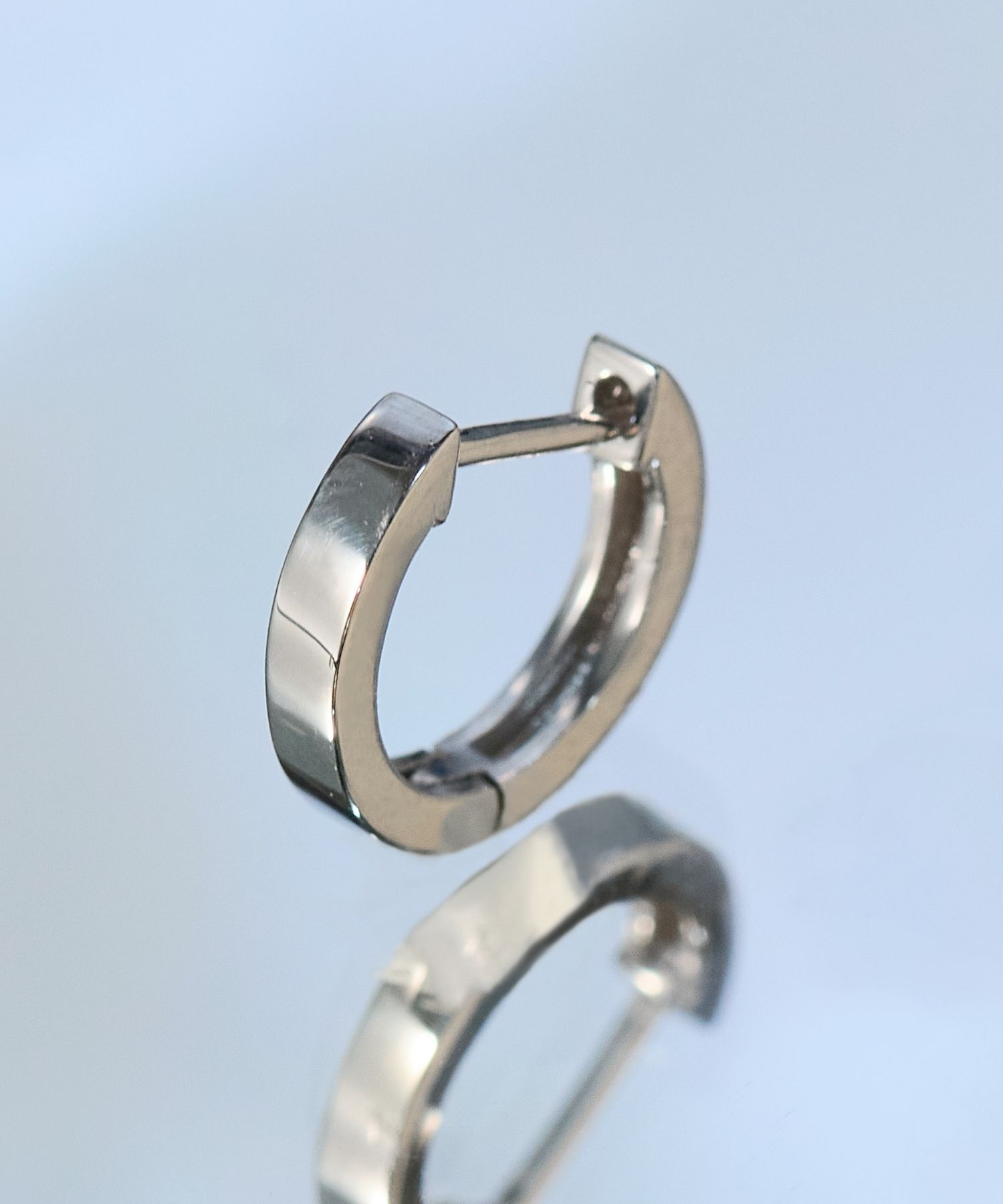 JUPITER「【シリーズ累計販売 2000点突破！】【K10】ストレートフープピアス/片耳/ ユニセックス/シルバー」|ピアス|