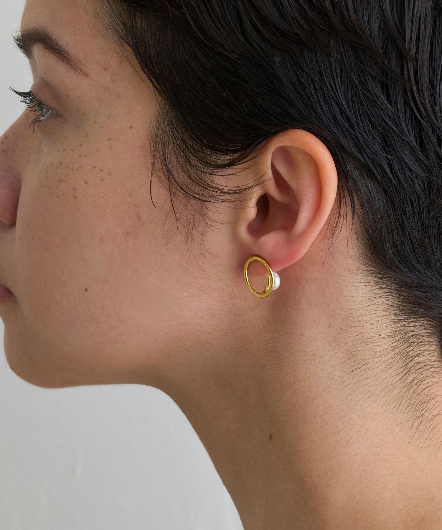 JUPITER「【SV925】サークルダブル淡水パールイヤリング/2way」|イヤリング|