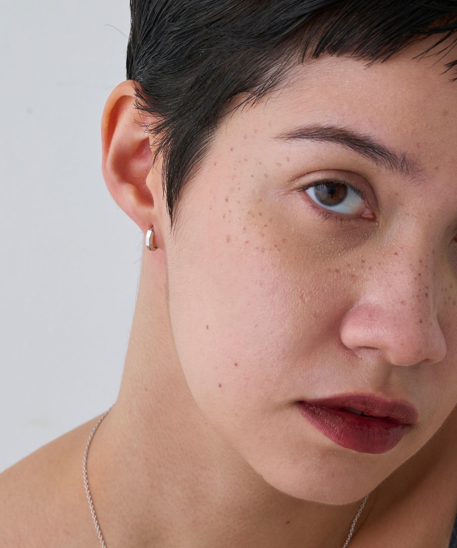 JUPITER「【SV】ミニマルフープピアス/ニッケルフリー/金属アレルギー対応　シルバー」|ピアス|