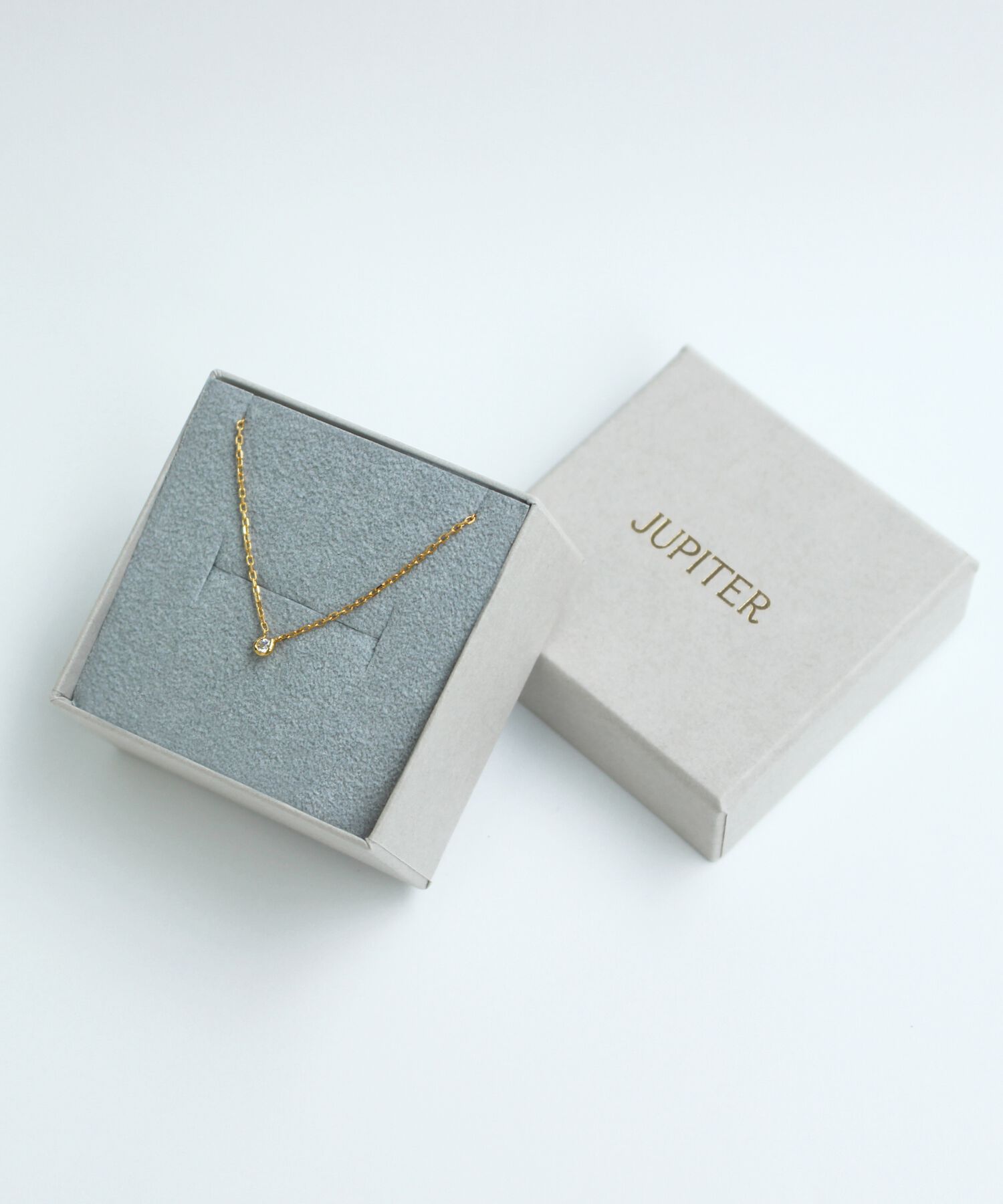 JUPITER「【SV】バテイダイヤモンドネックレス<全長約40+6cm>/金属アレルギー対応」|ネックレス|