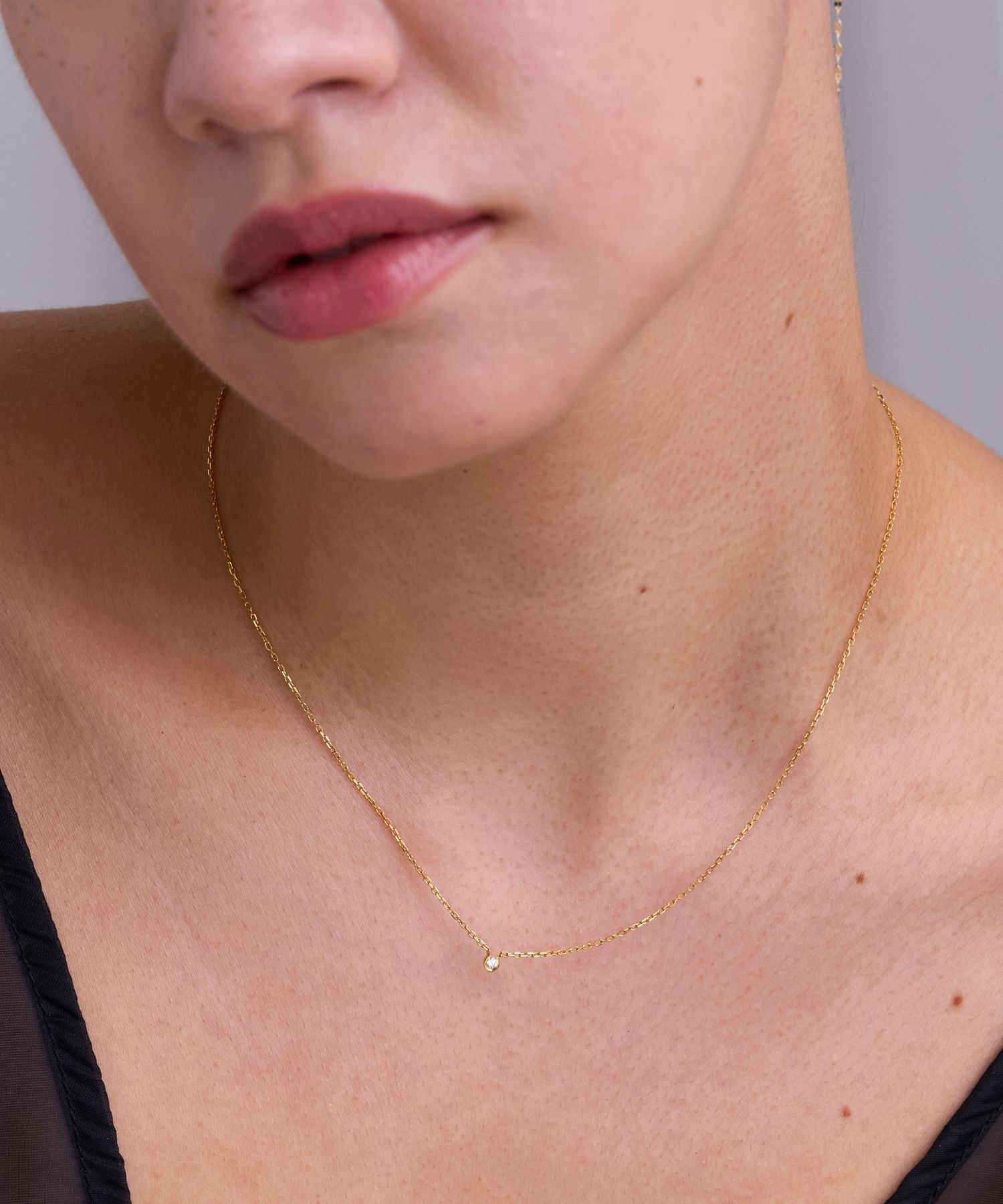 JUPITER「【SV】バテイダイヤモンドネックレス<全長約40+6cm>/金属アレルギー対応」|ネックレス|