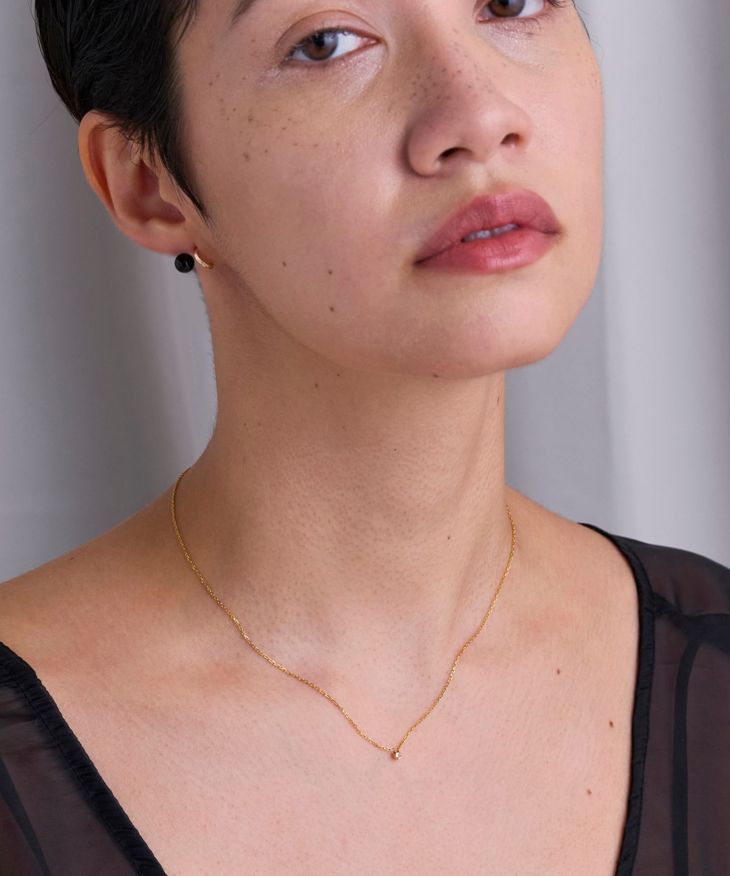 JUPITER「【SV】バテイダイヤモンドネックレス<全長約40+6cm>/金属アレルギー対応」|ネックレス|