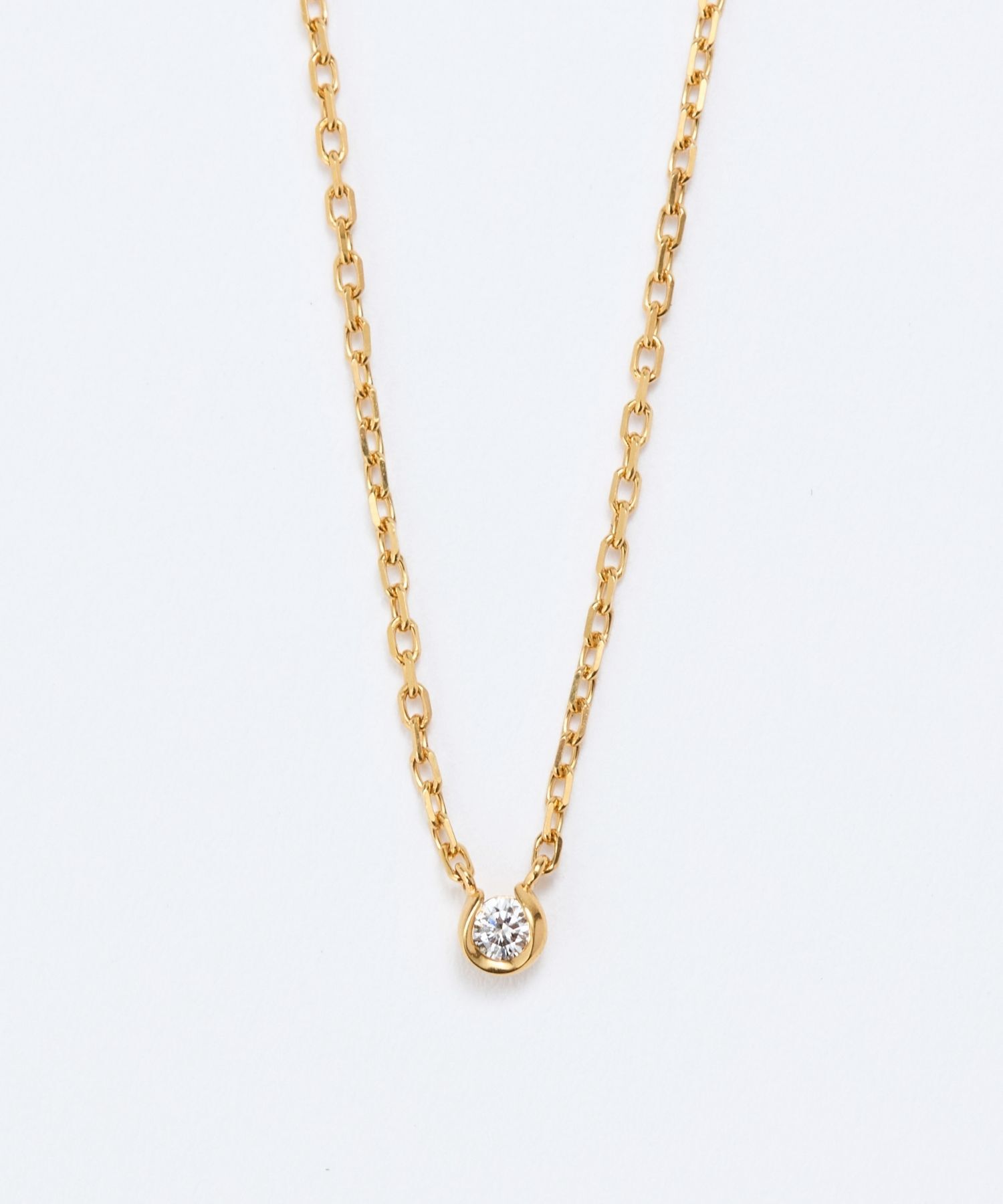 JUPITER「【SV】バテイダイヤモンドネックレス<全長約40+6cm>/金属アレルギー対応」|ネックレス|