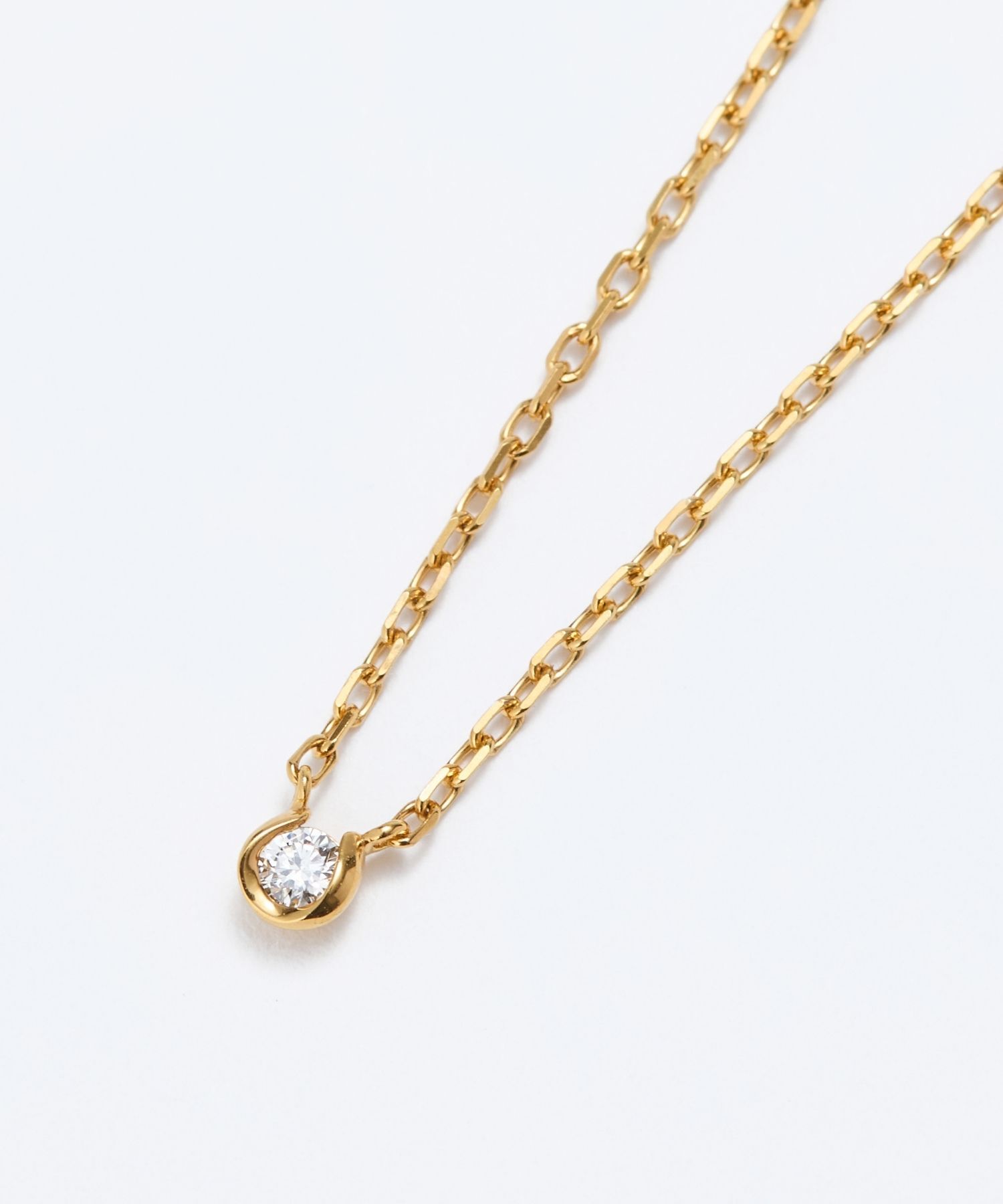 JUPITER「【SV】バテイダイヤモンドネックレス<全長約40+6cm>/金属アレルギー対応」|ネックレス|