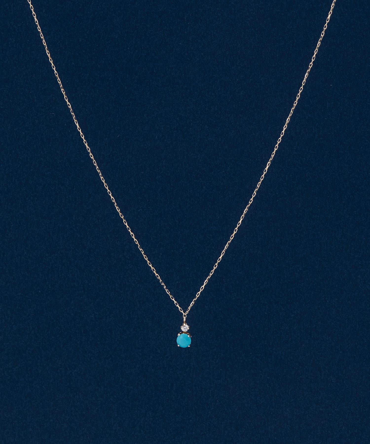 Phoebe「【K10】ジュエルラックネックレス　ターコイズ/BOX付き/全長:40cm」|ネックレス|ゴールド