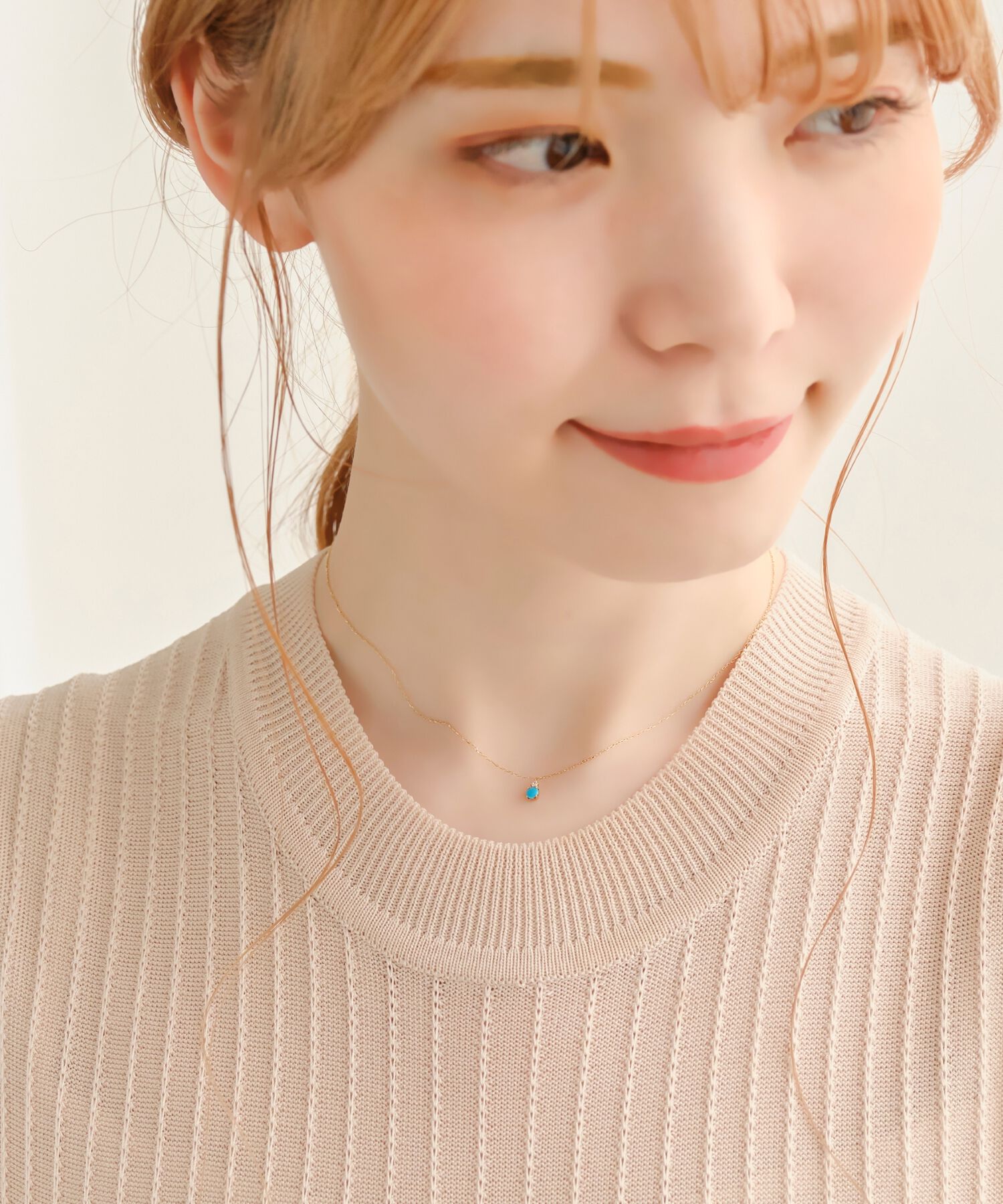 Phoebe「【K10】ジュエルラックネックレス　ターコイズ/BOX付き/全長:40cm」|ネックレス|