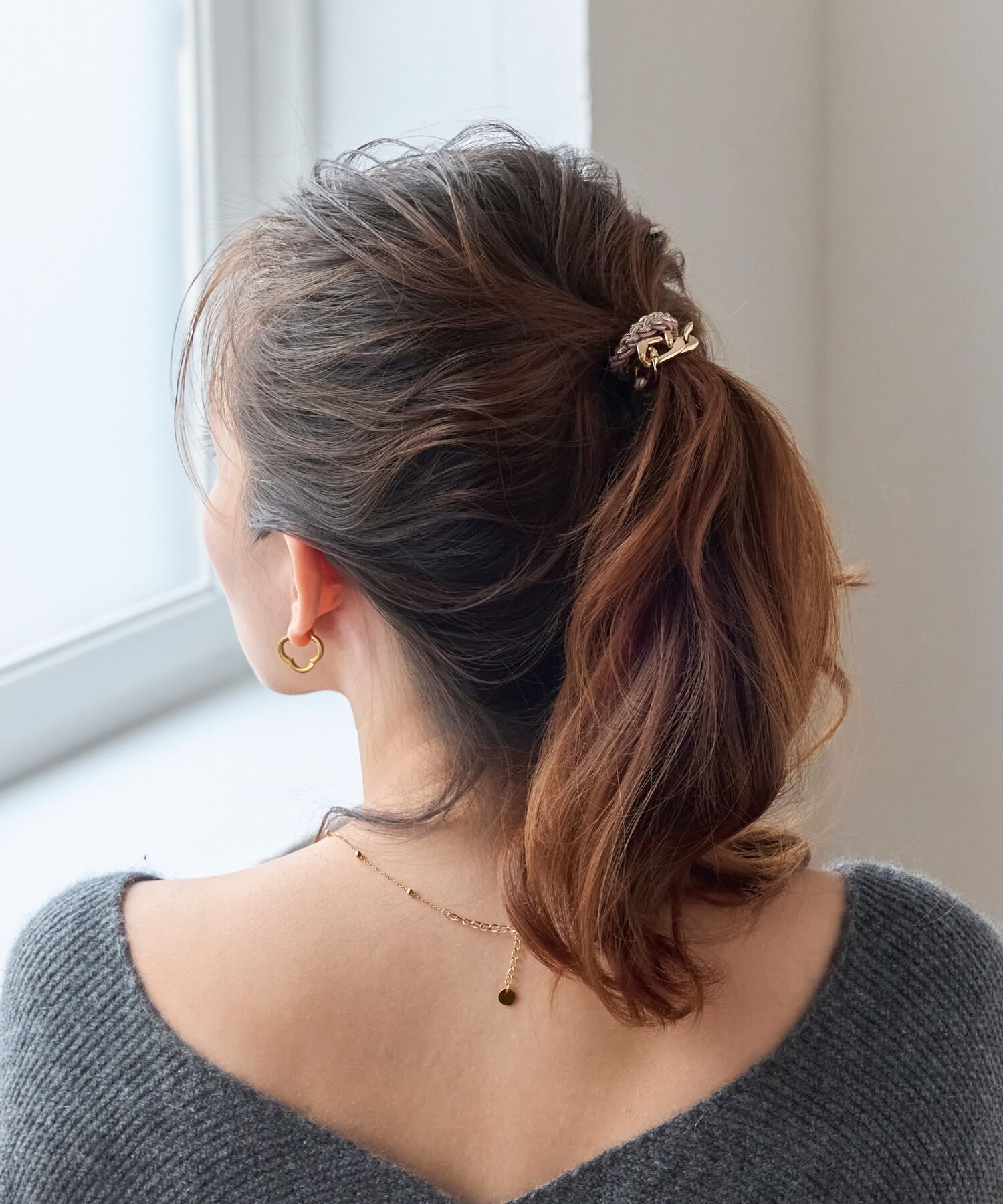 Phoebe「2wayツイストメタルヘアブレス　ピンク」|ヘアゴム・シュシュ|