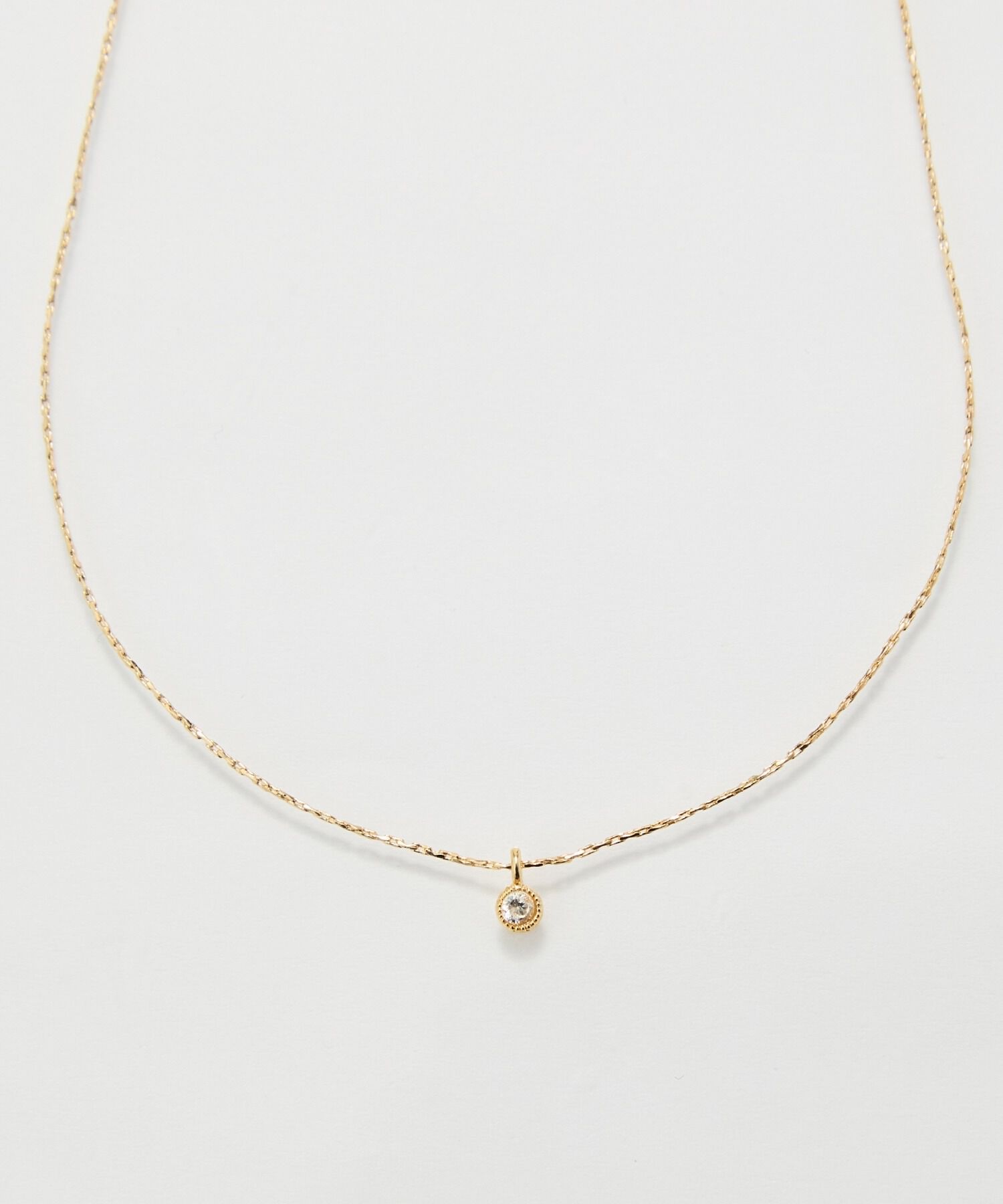 Phoebe「【金属アレルギー対応】シャイニーフチミルネックレス　ゴールド」|ネックレス|