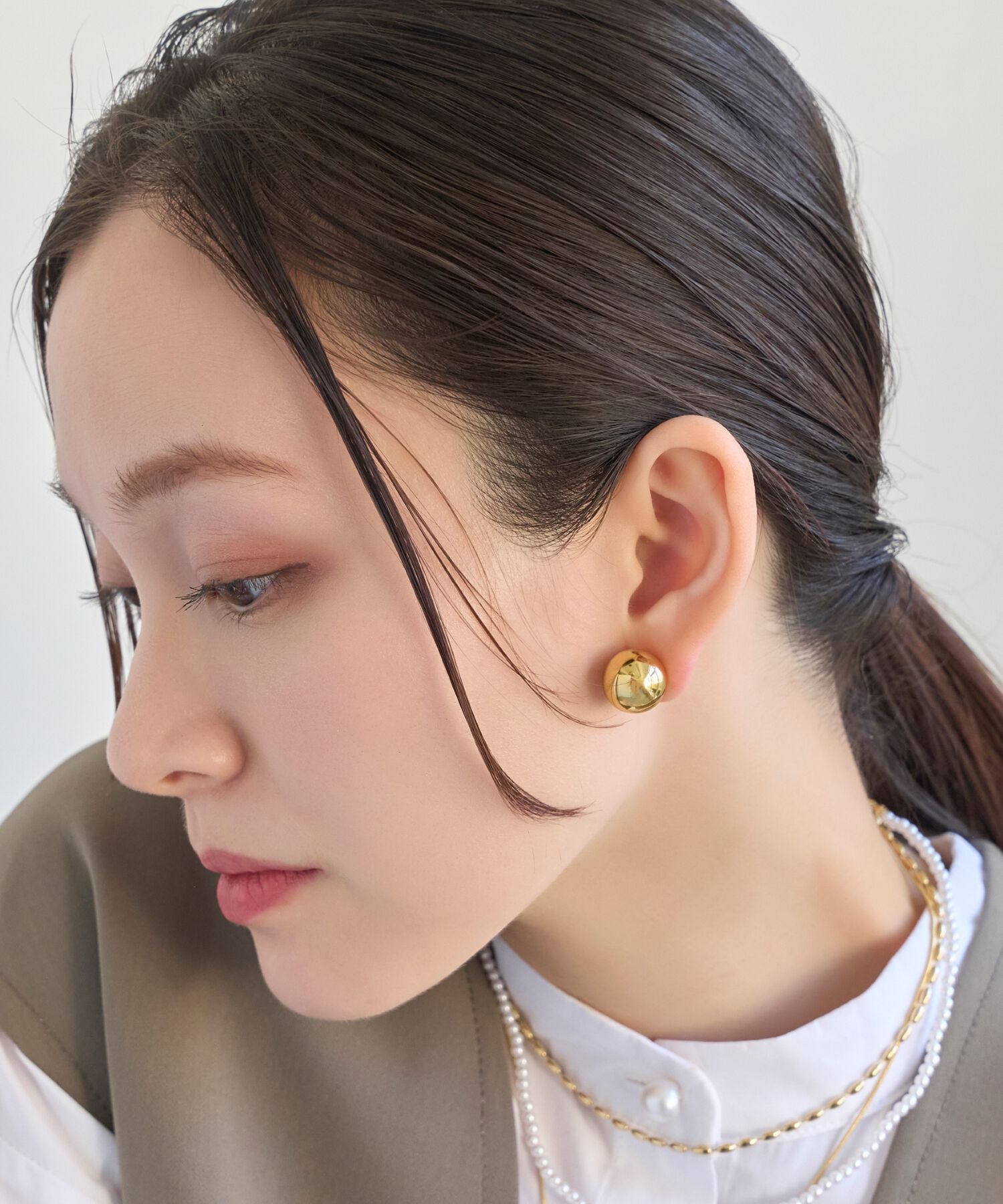 Phoebe「≪雑誌掲載≫メタルボールバックキャッチピアス　コンビ」|ピアス|