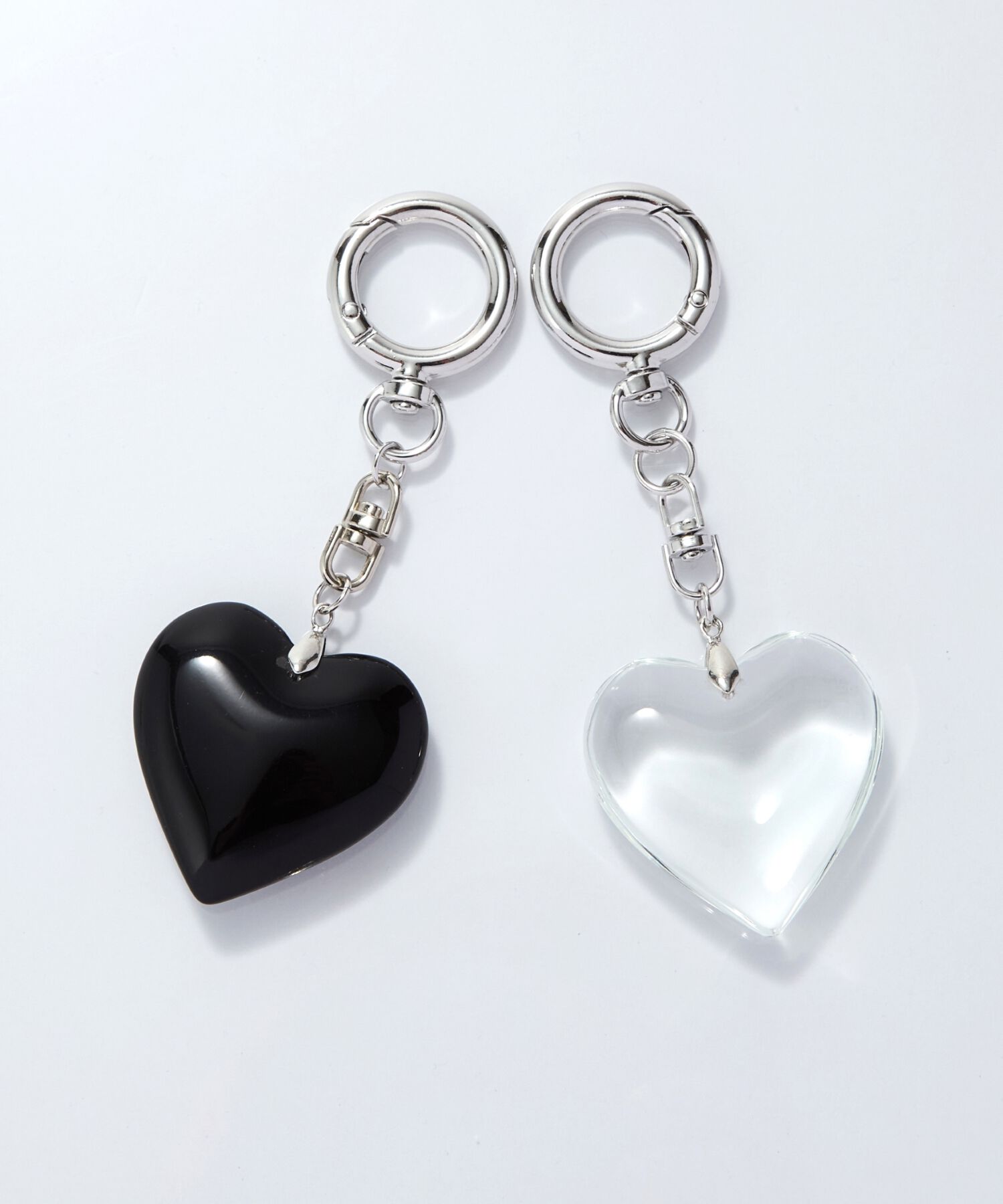 Phoebe「ビッグハートバッグチャーム　クリア」|チャーム・キーホルダー|