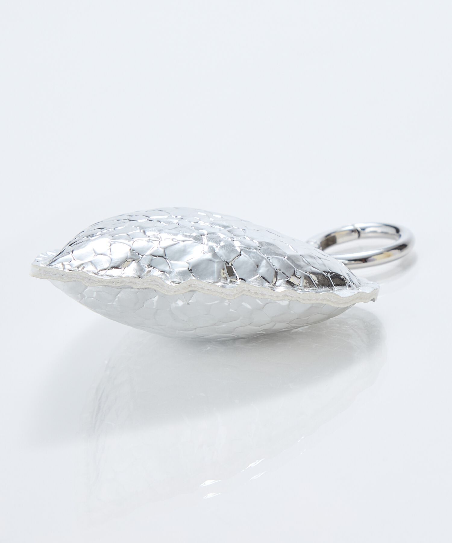 Phoebe「ハートレザーバッグチャーム　シルバー」|チャーム・キーホルダー|