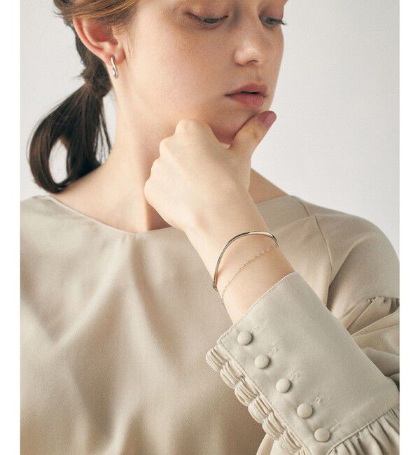 ete「レイヤード バングル ペタルチェーン」|ブレスレット・バングル|