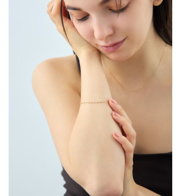 ete「[デュー] K18YG ダイヤモンド ブレスレット」|ブレスレット・バングル|