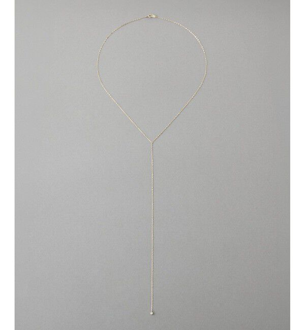 ete「【先行予約】 [アイシーヴェール] K10IGG ダイヤモンド ロングネックレス」|ネックレス|