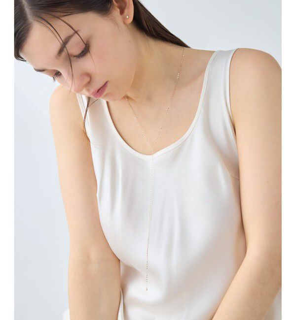 ete「【先行予約】 [アイシーヴェール] K10IGG ダイヤモンド ロングネックレス」|ネックレス|