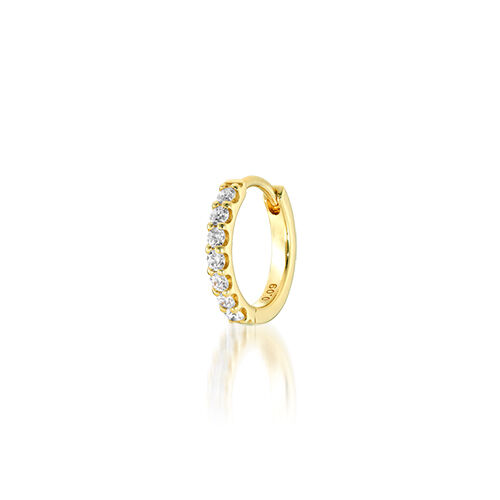 STAR JEWELRY「DIAMOND CLICK HOOP PIERCED EARRING」|ピアス|イエローゴールド