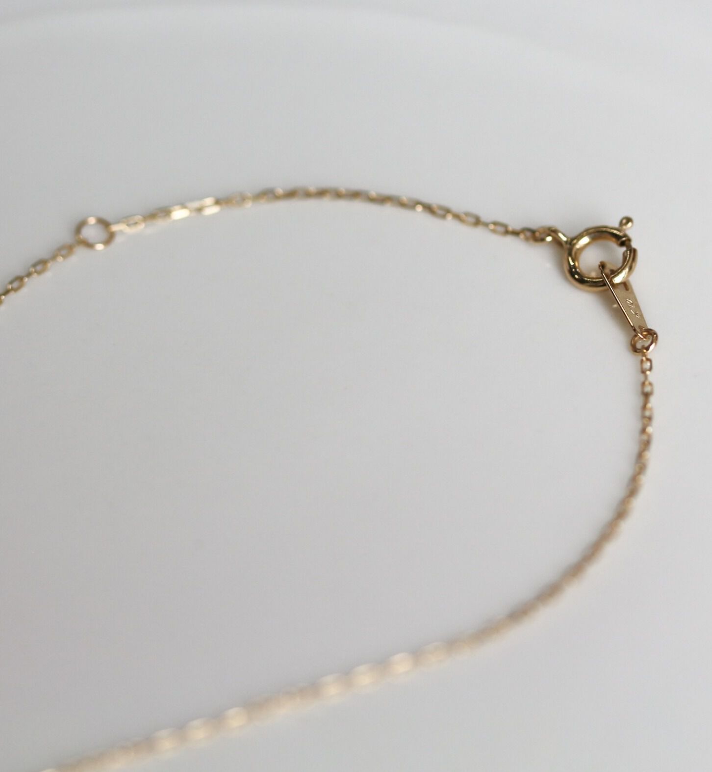  「ゴールド 小豆 チェーン ネックレス 40cm | K10YG」|ネックレス|