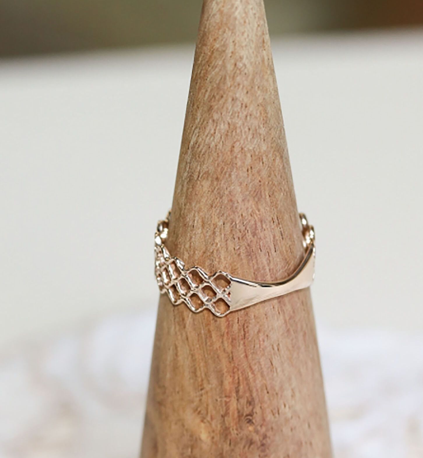  「ゴールド メッシュ リング | K10YG」|リング|