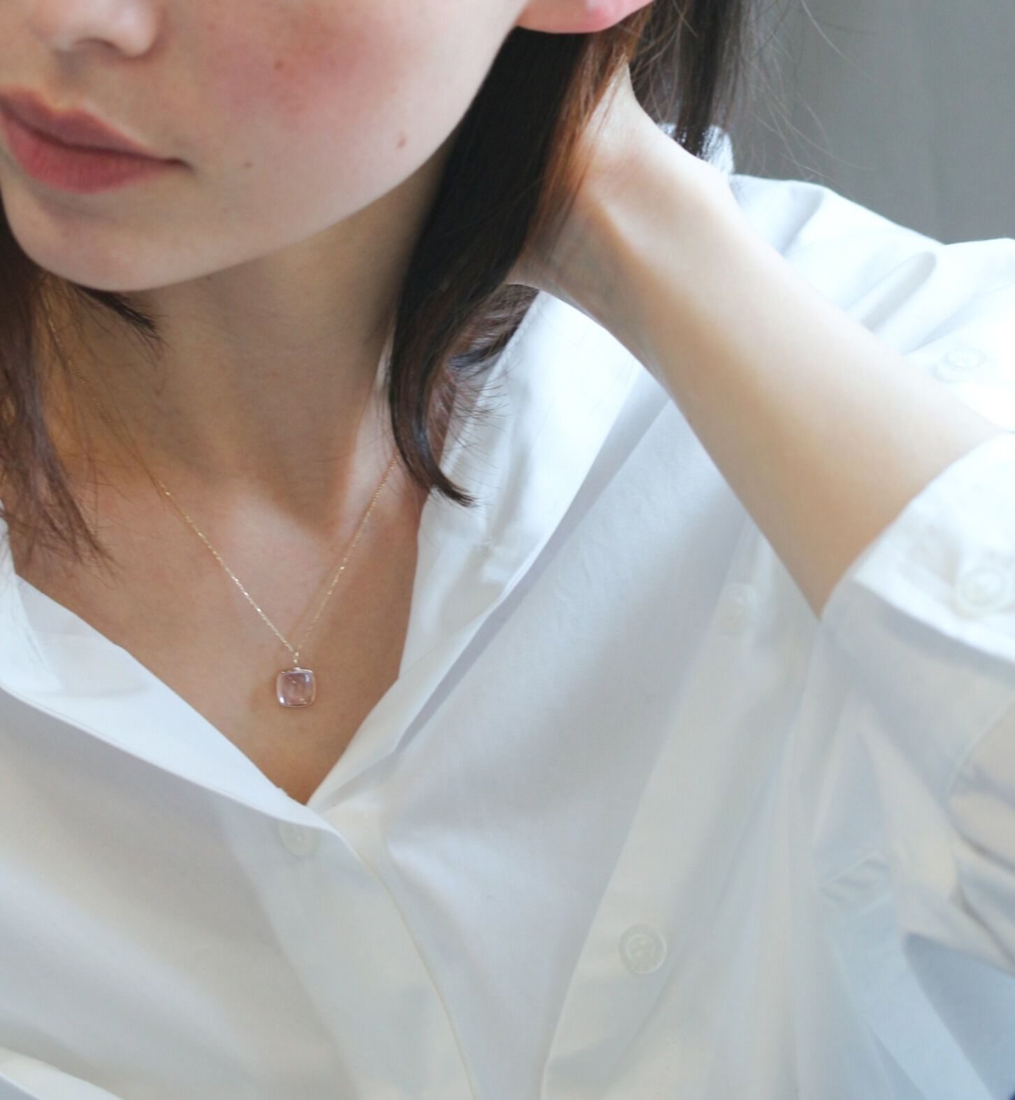  「K10YG カボション チャーム」|ネックレス|