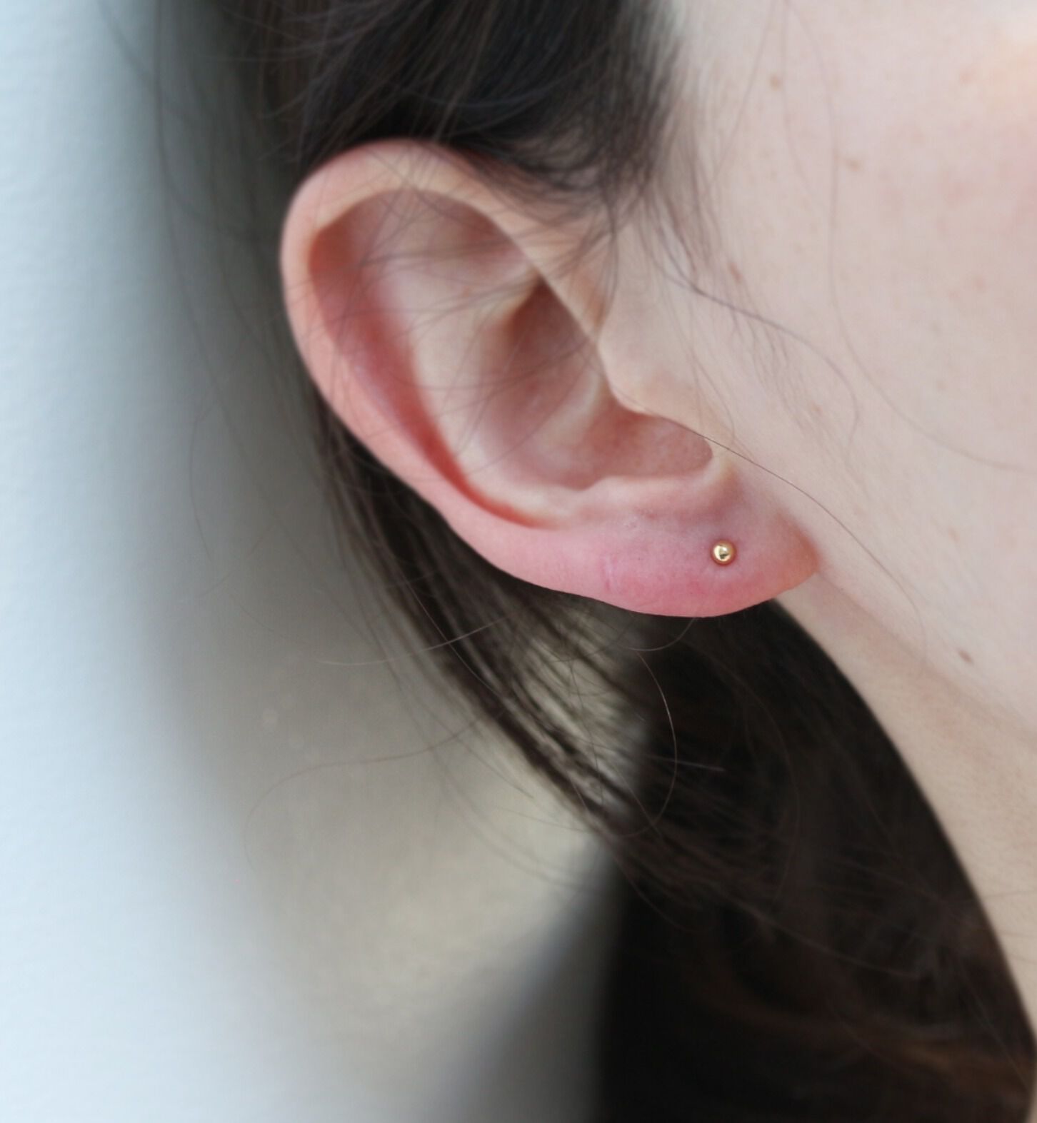  「ゴールド ハーフボール ピアス | K18」|ピアス|