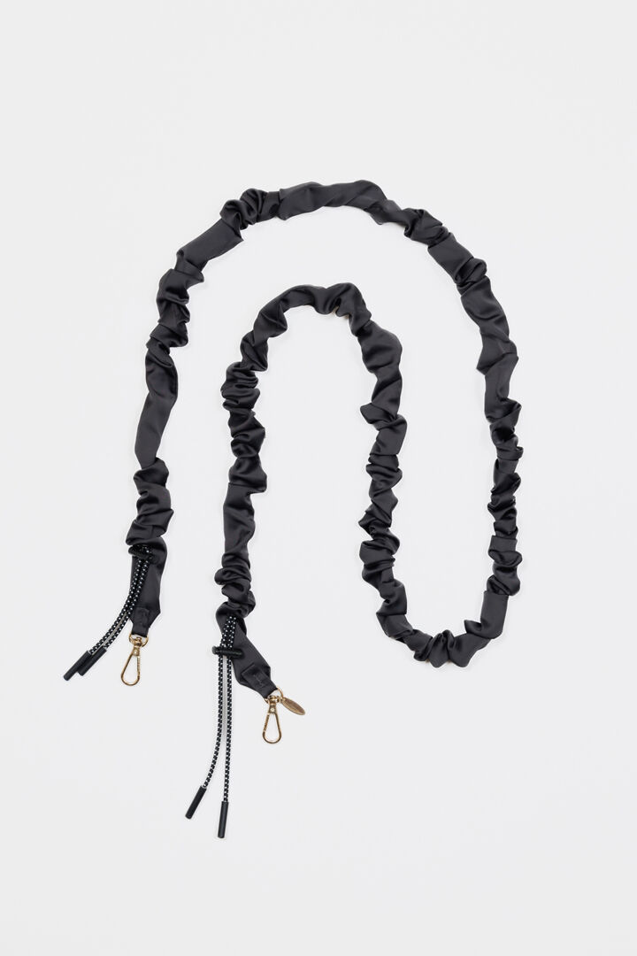  「FEDELE シュリンクサテンストラップ」|ストラップ|BLK