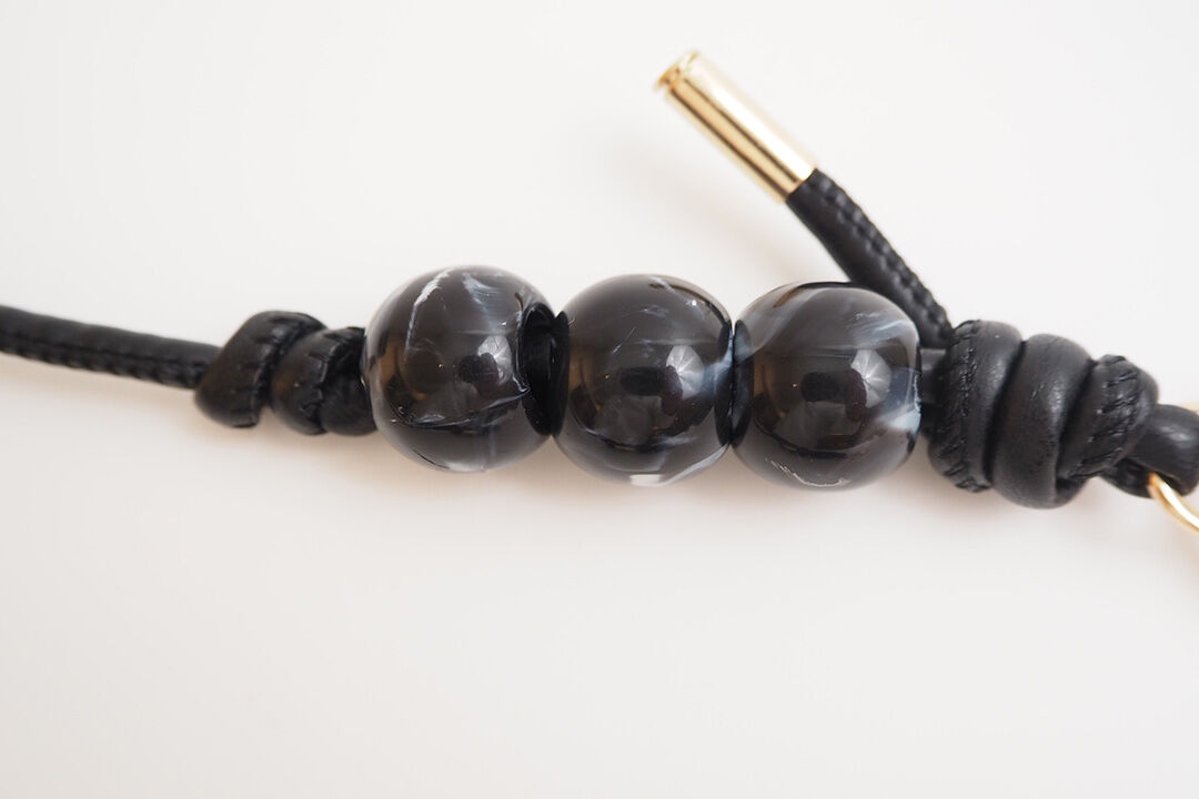  「FEDELE フェイクレザービーズストラップ L」|ストラップ|