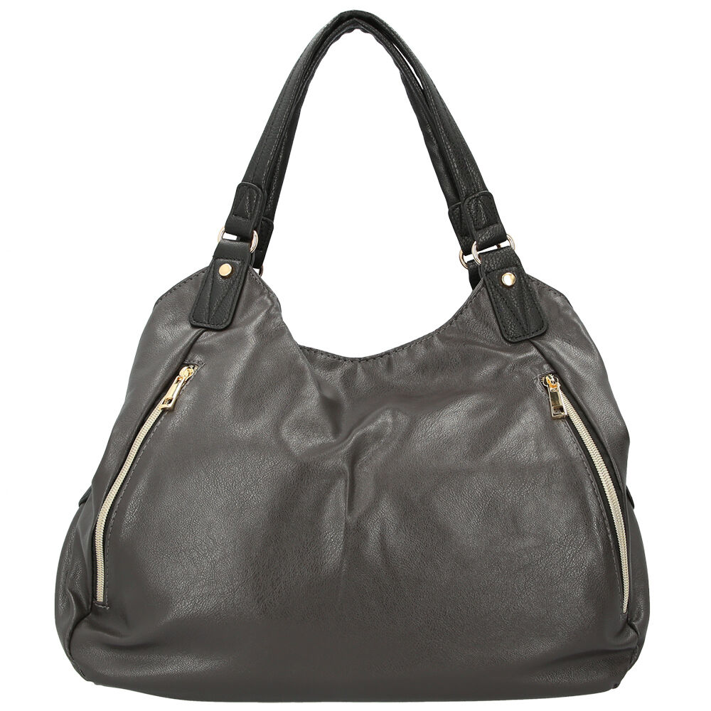 BACKYARD FAMILY「トートバッグ レディース 軽い 通販 ナイロン おしゃれ かわいい ファスナー 縦型 通勤 通学」|トートバッグ|グレー1