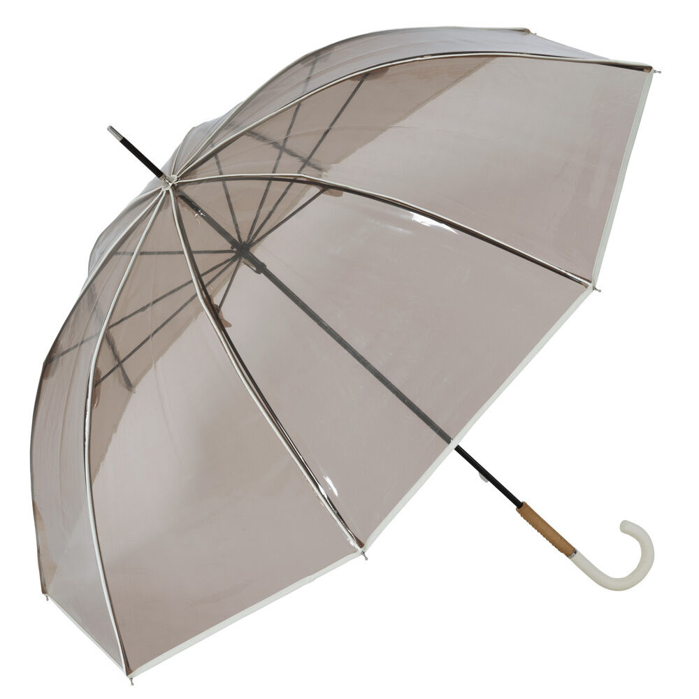 BACKYARD FAMILY「because ビコーズ ビニール傘 通販 長傘 雨傘 傘 アンブレラ 透明 クリア レディース」|傘|ブラウン1