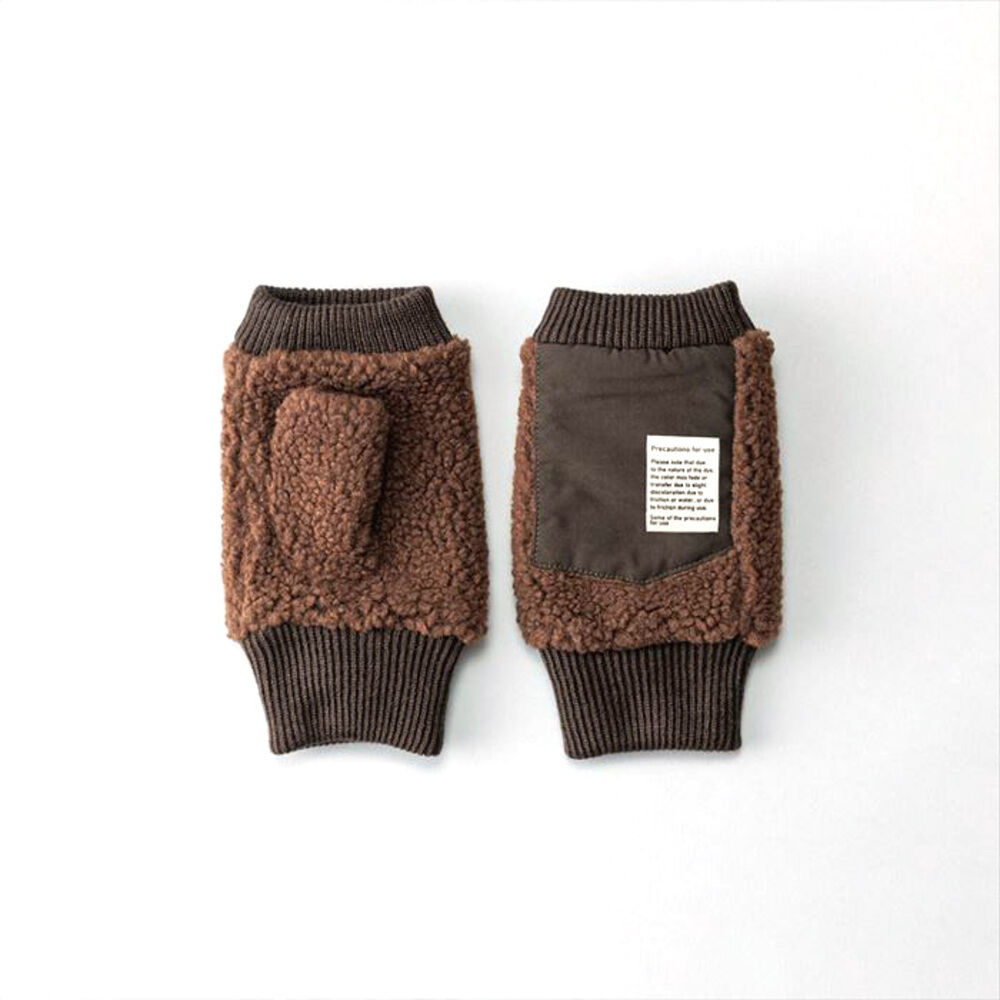 BACKYARD FAMILY「クロダ 手袋 メンズ 通販 グローブ 手ぶくろ 指なし ハンドウォーマー ハンドカバー 防寒」|手袋|ブラウン1