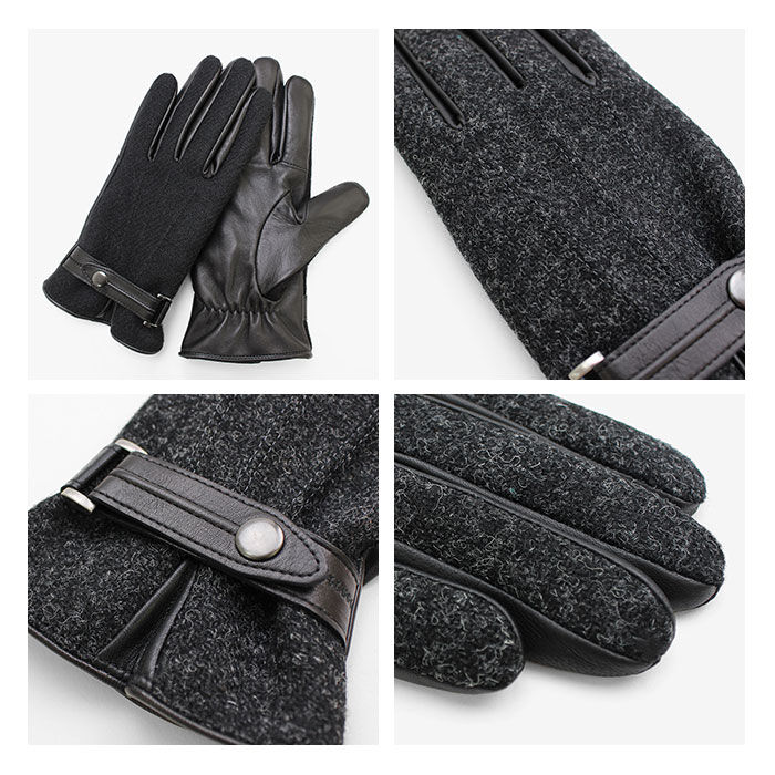 BACKYARD FAMILY「ハリスツイード 手袋 メンズ 通販 Harris Tweed グローブ スマートフォン対応」|手袋|