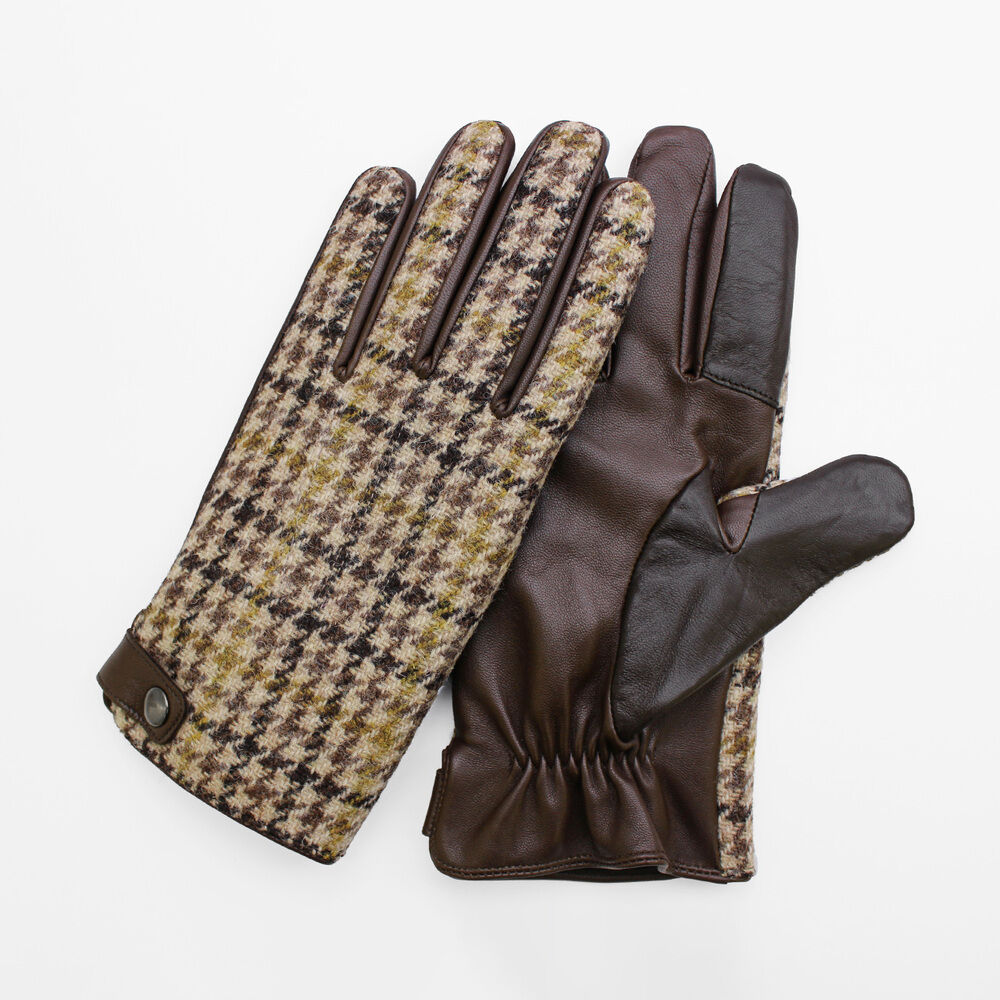 BACKYARD FAMILY「ハリスツイード 手袋 メンズ 通販 Harris Tweed グローブ スマートフォン対応」|手袋|ブラウン1