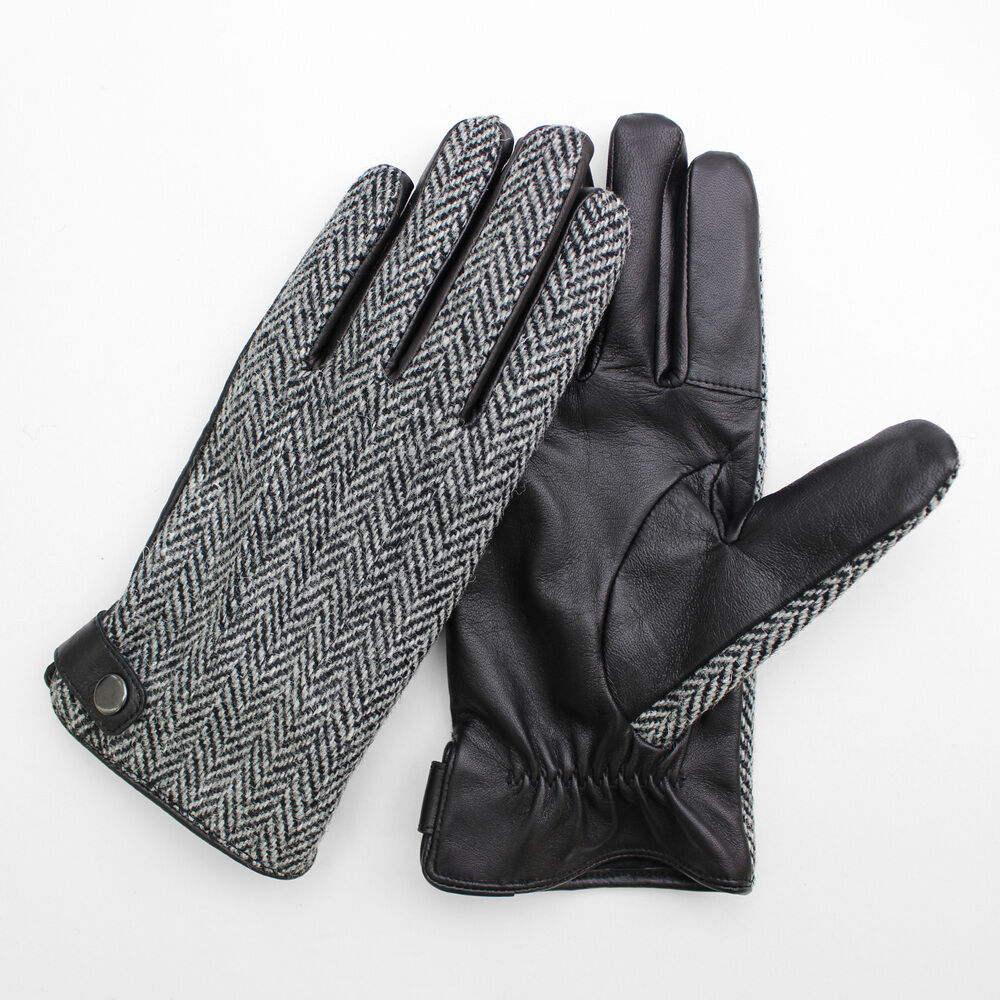 BACKYARD FAMILY「ハリスツイード 手袋 メンズ 通販 Harris Tweed グローブ スマートフォン対応」|手袋|グレー1