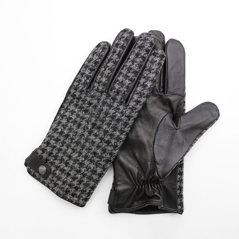 BACKYARD FAMILY「ハリスツイード 手袋 メンズ 通販 Harris Tweed グローブ スマートフォン対応」|手袋|グレー3