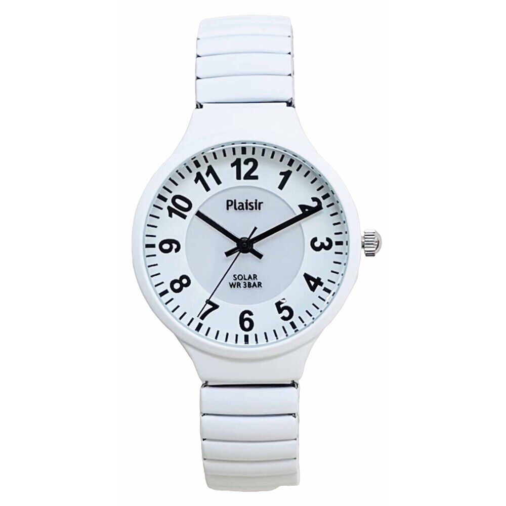 BACKYARD FAMILY「plaisir 時計 通販 腕時計 レディース ソーラー リストウォッチ リストウオッチ」|腕時計|ホワイト1