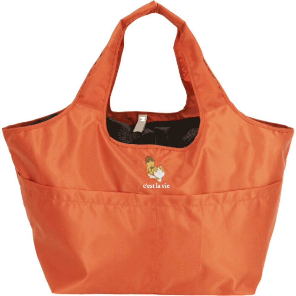 BACKYARD FAMILY「エコバッグ ポケット 大容量 通販 エコバック トートバッグ トートバック 手提げ トート」|トートバッグ|オレンジ1