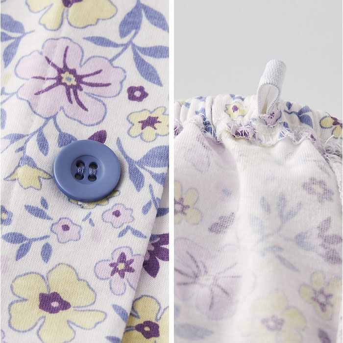 BACKYARD FAMILY「セルヴァン パジャマ 低身長 通販 ルームウェア 上下セット 部屋着 レディース 前開き 襟なし」|ルームウェア|