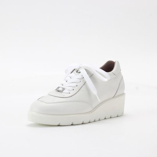 銀座かねまつ「RMWE2503STEWHT 【本革】【防水】【Eウィズ】アクアベルスニーカー」|スニーカー|ホワイト