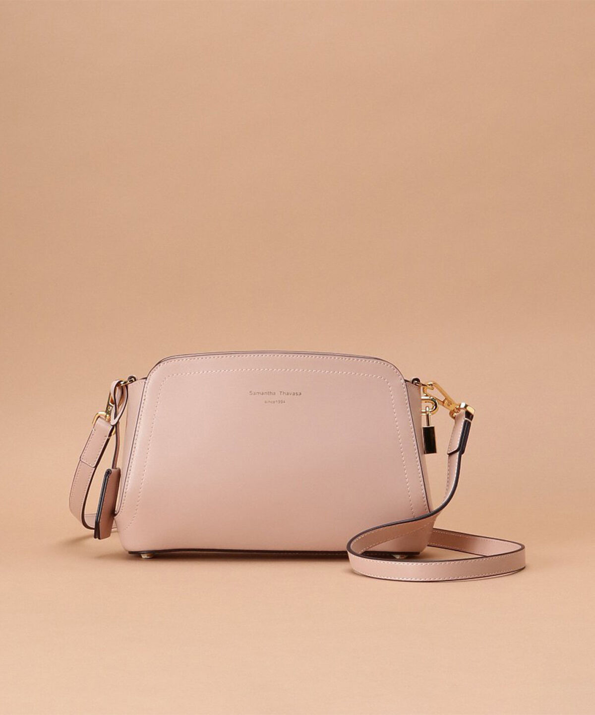 Samantha Thavasa「トラペズミニヨン ショルダーバッグ」|ショルダー・メッセンジャー|ﾋﾟﾝｸﾍﾞｰｼﾞｭ