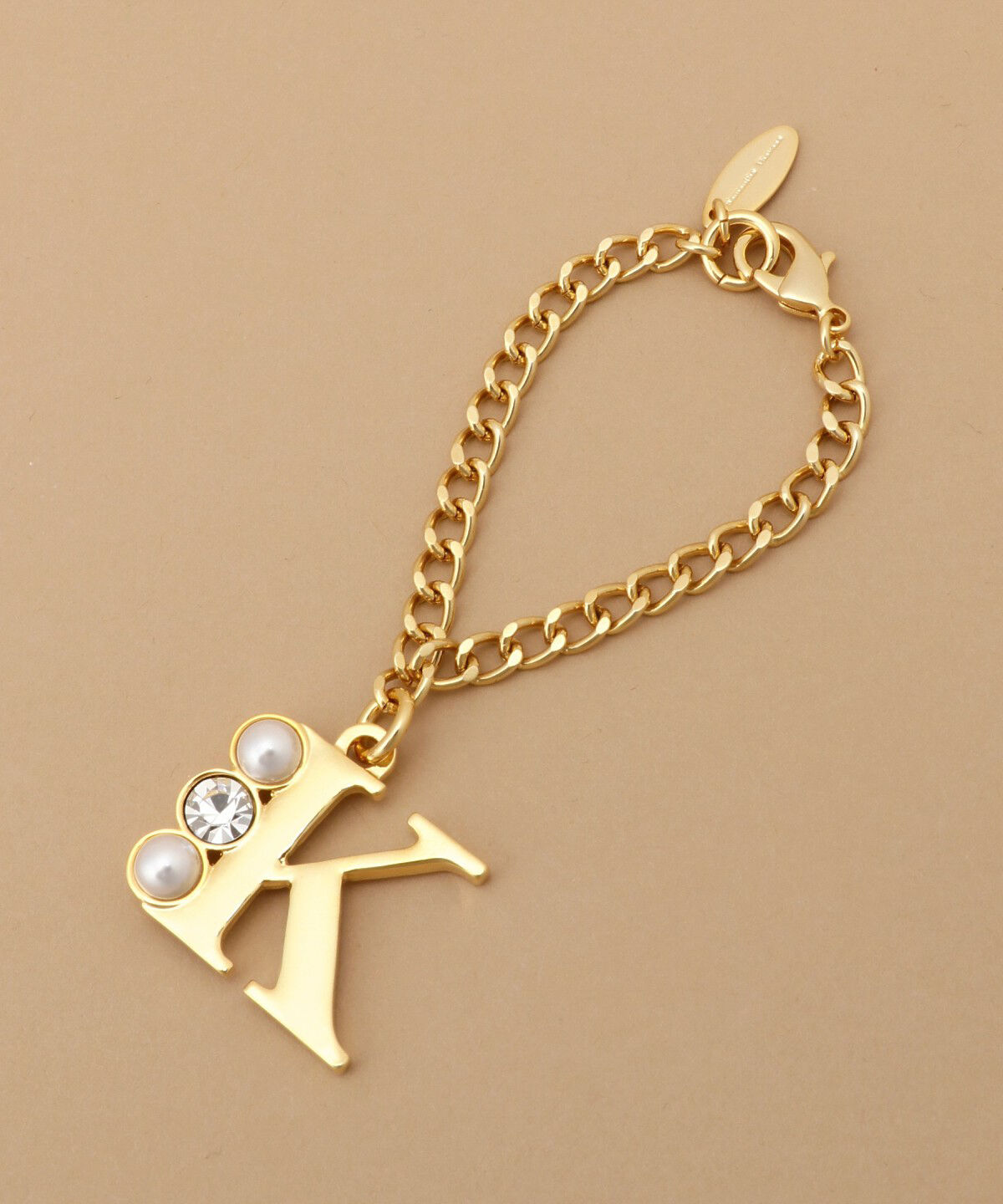 Samantha Thavasa「ビジューイニシャル バッグチャーム K」|チャーム・キーホルダー|ゴールド