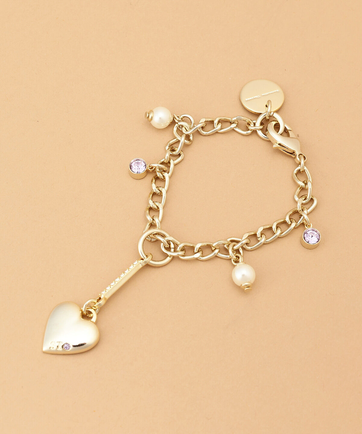 Samantha Thavasa「ゴールドハートバッグチャーム」|チャーム・キーホルダー|ラベンダー