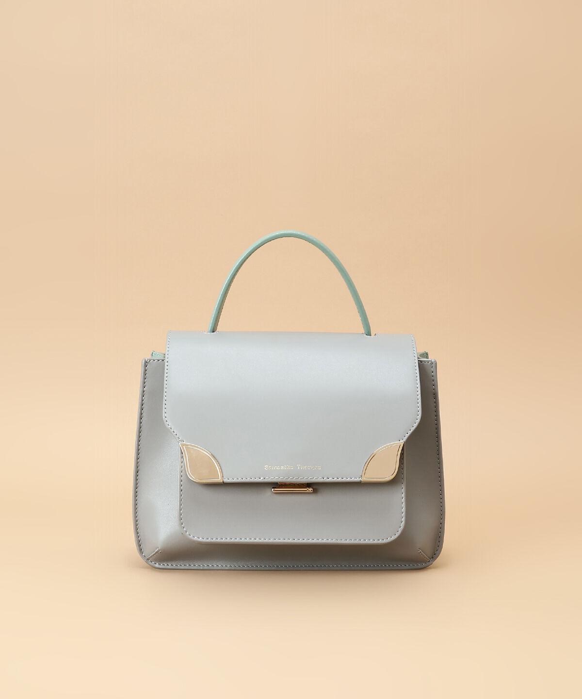 Samantha Thavasa「フラップデザイン ワンハンドルバッグ」|ハンドバッグ|グレー