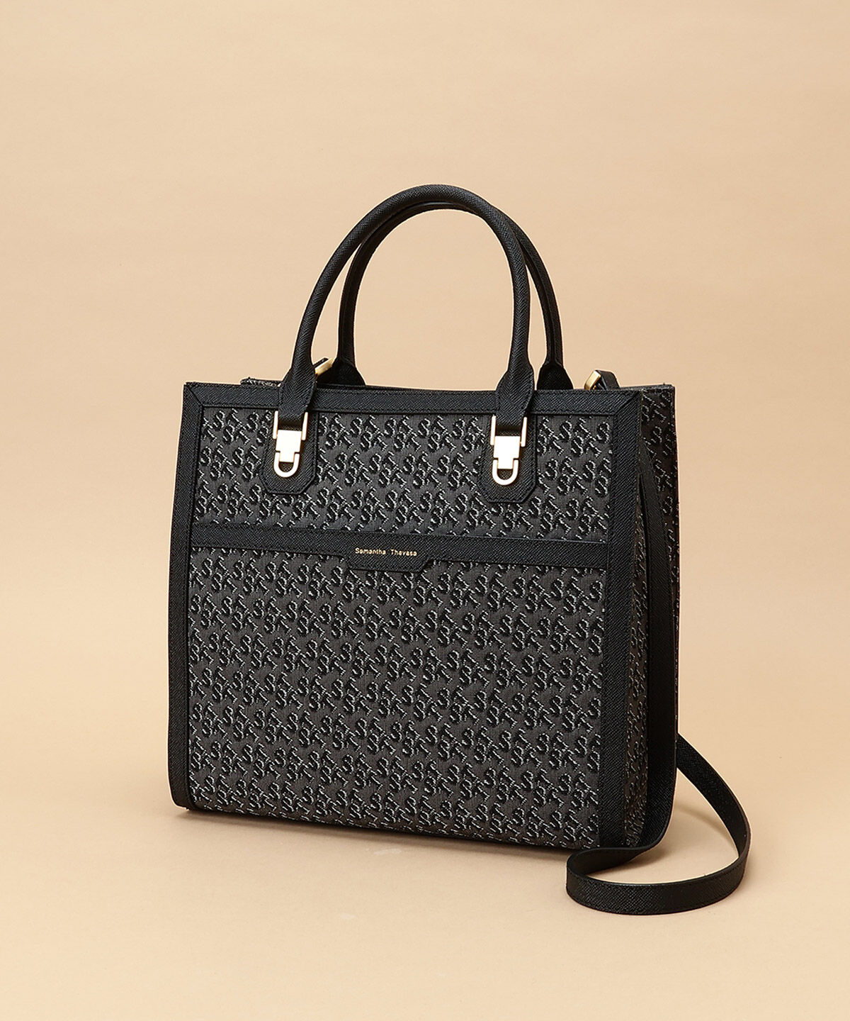 Samantha Thavasa「ST Jacquard シルエット スクエアトートバッグ」|トートバッグ|