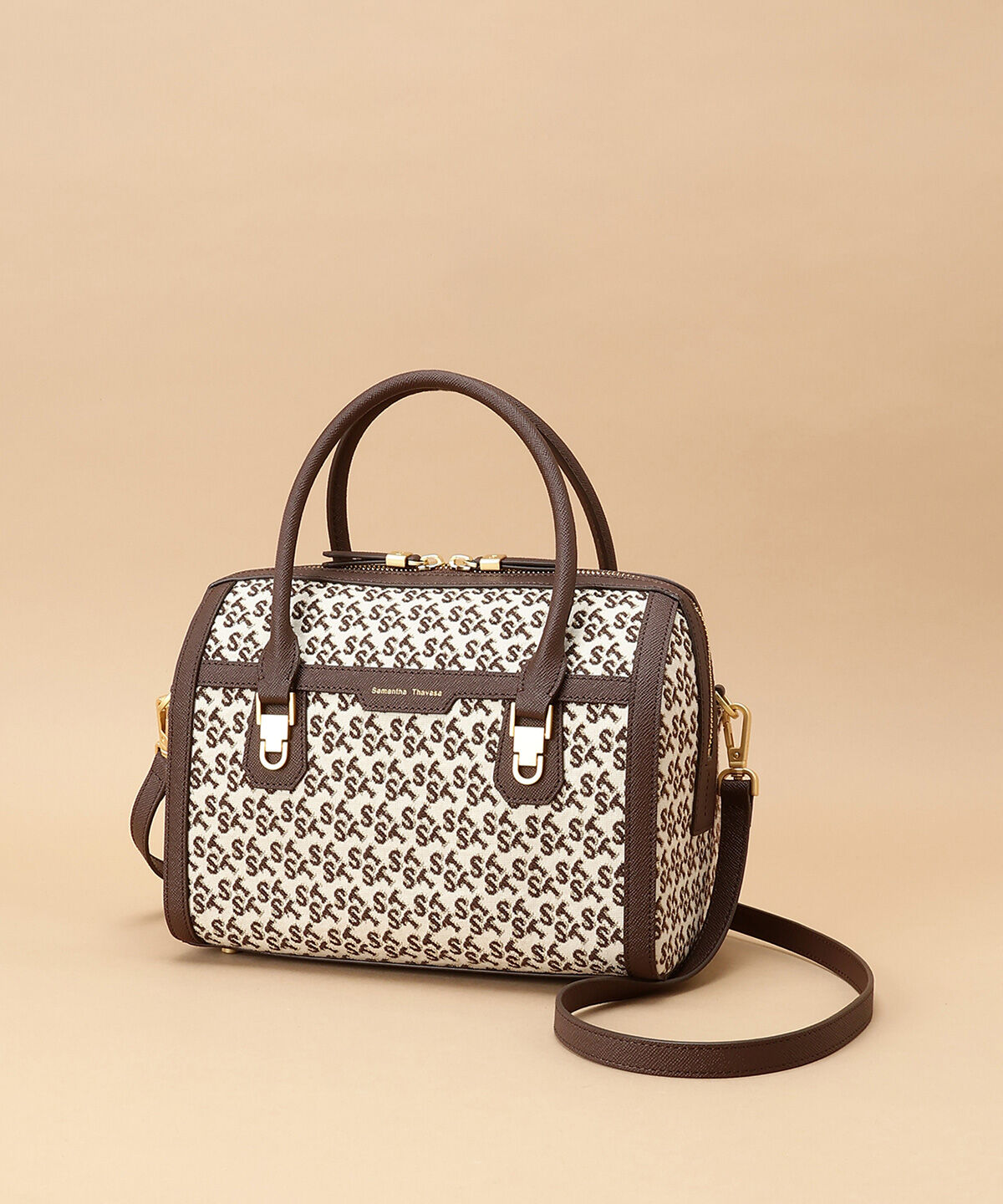 Samantha Thavasa「ST Jacquard シルエット ボストンバッグ」|ボストンバッグ|