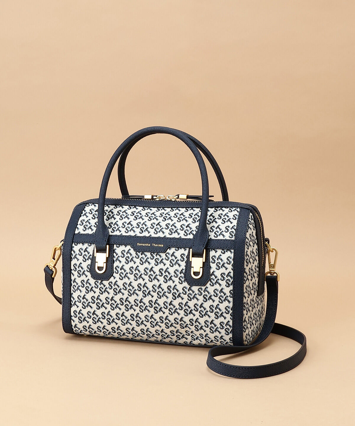 Samantha Thavasa「ST Jacquard シルエット ボストンバッグ」|ボストンバッグ|