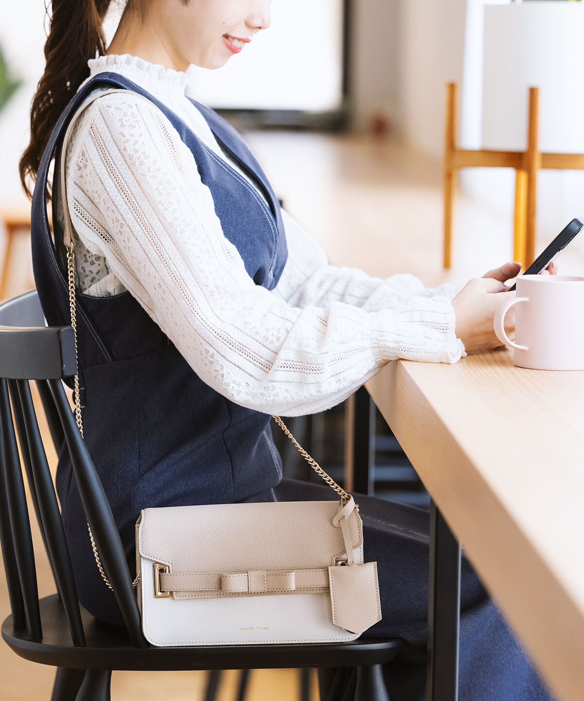 Samantha Thavasa「バイカラーエムシュシュⅡ ショルダーバッグ 大サイズ」|ショルダー・メッセンジャー|