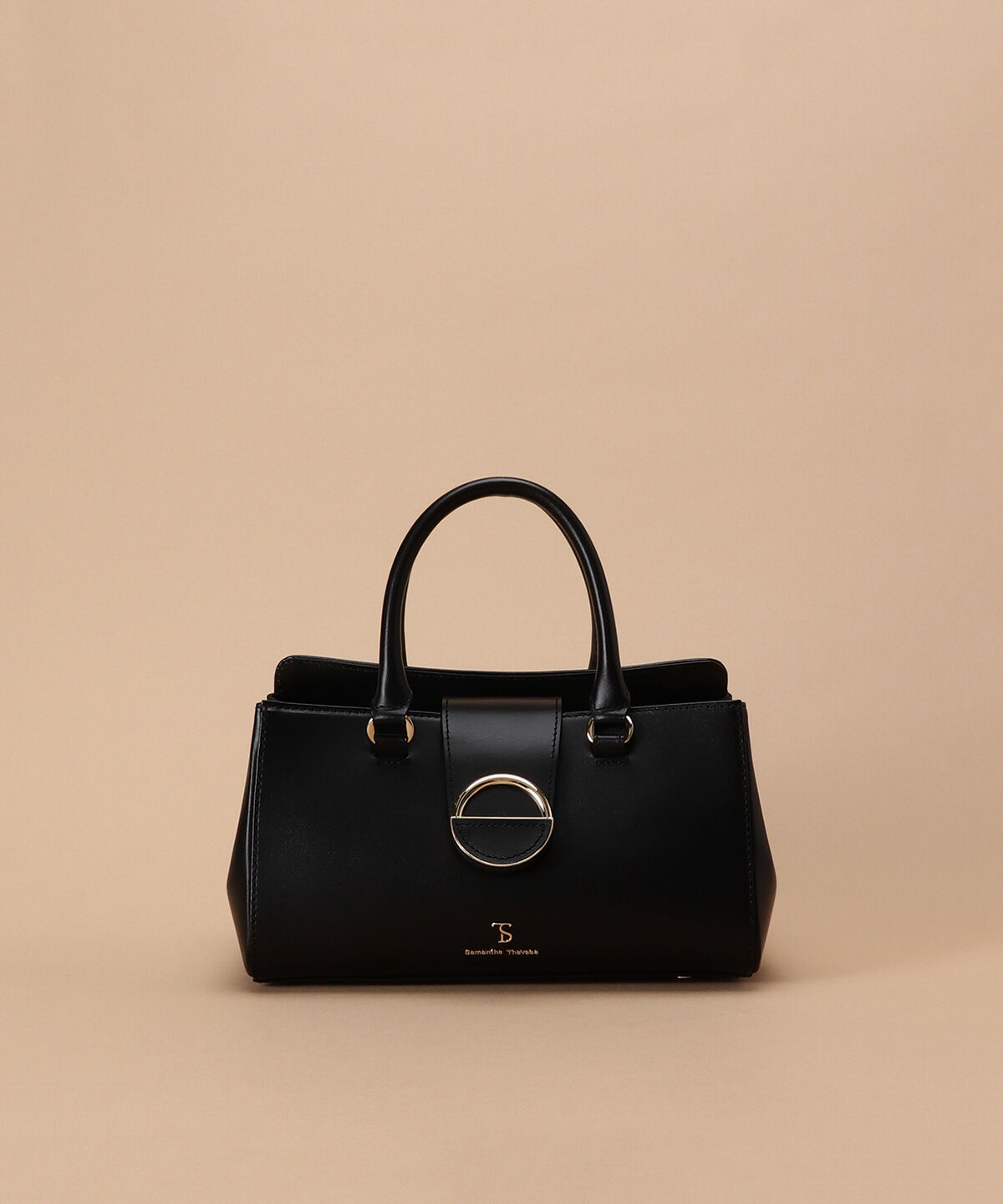 Samantha Thavasa「ベルトモチーフ レザーハンドバッグ」|ハンドバッグ|ブラック