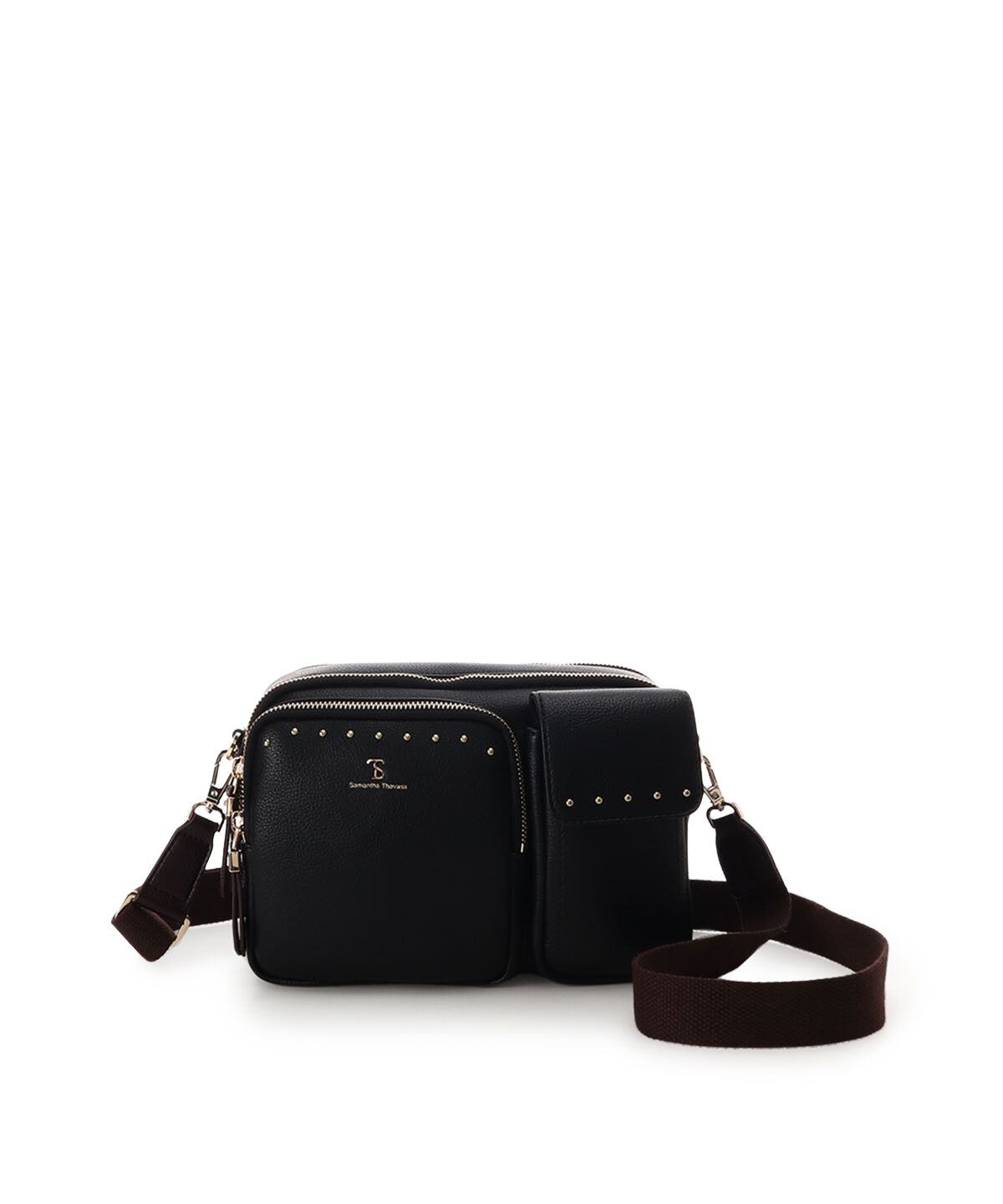 Samantha Thavasa「新スタッズスクエアショルダーバッグ」|ショルダー・メッセンジャー|ブラック