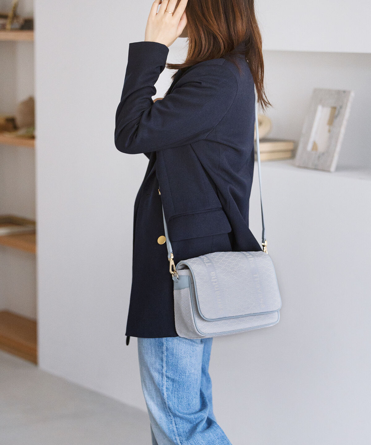 Samantha Thavasa「ステッチワークジャガード ショルダーバッグ」|ショルダー・メッセンジャー|