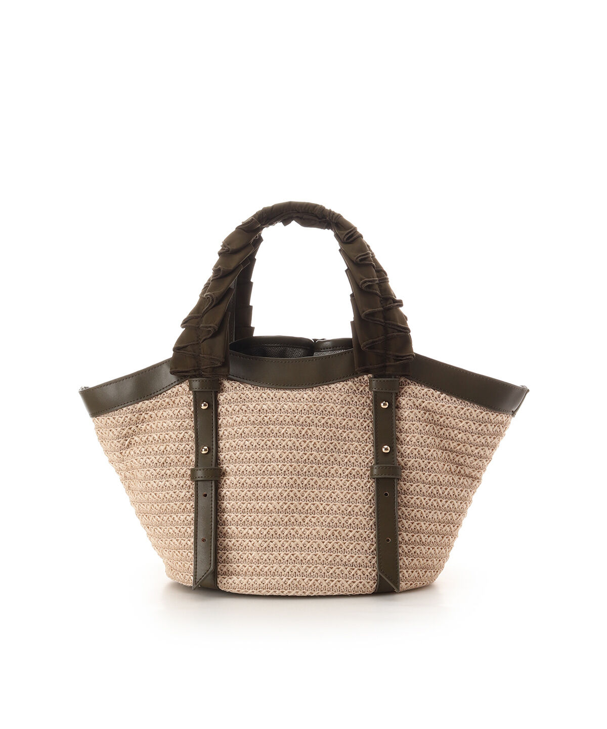 Samantha Thavasa「巾着付きフリルハンドルカゴバッグ」|ハンドバッグ|