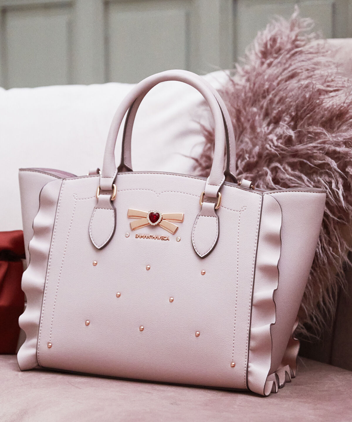 Samantha Vega「リボンスタッズフラッター(小)」|ハンドバッグ|